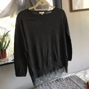 Joie Lace Bottom Blouse